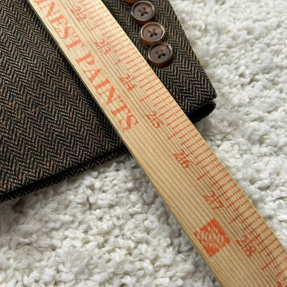 Lauren Ralph Lauren Blazer 48R Brown Herringbone Lambswool Sport Coat Tweed
